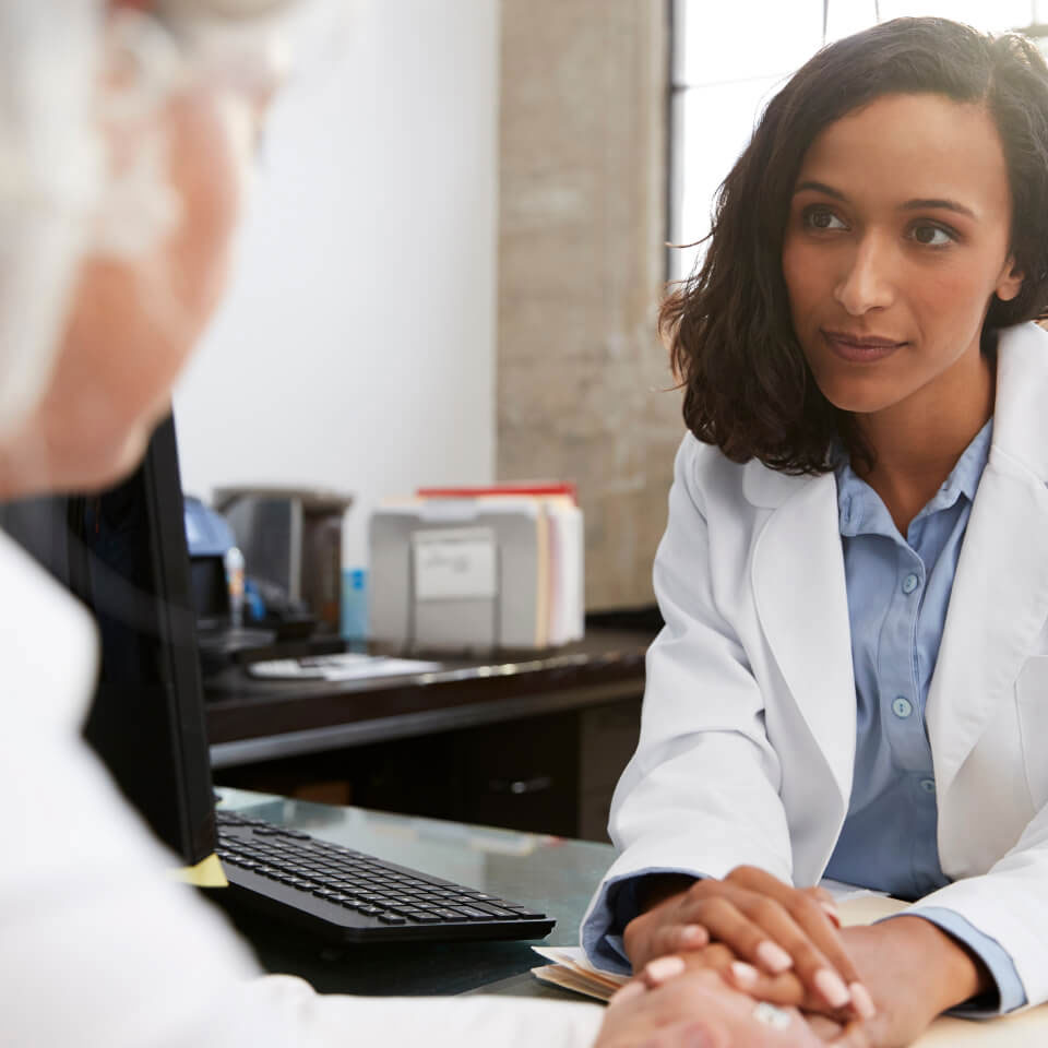 Doctor with patient